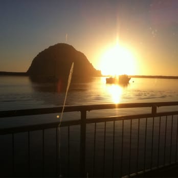 Hofbrau - View of the sunset from our outside table - Sandwiches Near Me - Morro Bay, California