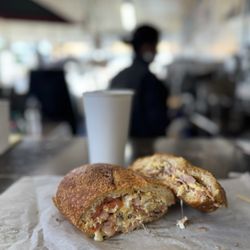 Grand Leader Market - Added tomato and onion to the breakfast sandwich