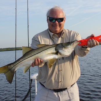 Captain Eric Greenstein - Client with large Snook - Fishing Near Me - Ormond Beach, Florida