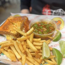 Taqueria Azteca - This was the grilled cheese birria, this was amazing
