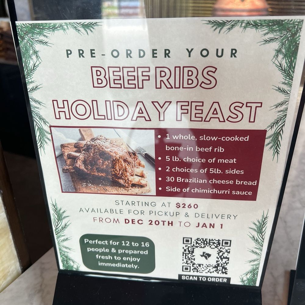 Texas de Brazil - Holiday pre order menu - Brazilian Near Me - Tampa, Florida