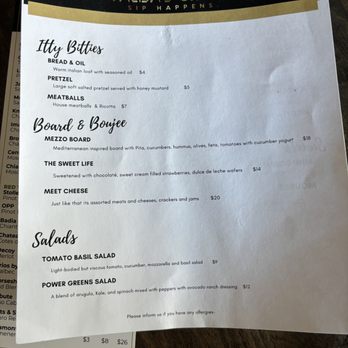 Talisa’s on Main - the menu - Wine Bars Near Me - Taunton, Massachusetts