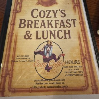 Cozy Coffee Restaurant & Bar - Coffee & Tea Near Me - Temple Terrace, Florida Cozy Coffee Restaurant & Bar - Coffee & Tea Near Me - Temple Terrace, Florida