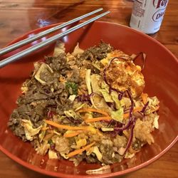K Garden - Bibimbop with beef and fried egg along