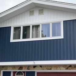 Dave Adams Roofing  - Board & Batten Certainteed Deep Mineral & White
