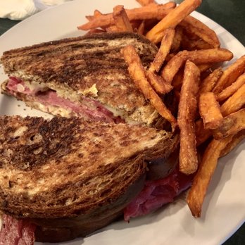 Red Brick Station - Ruben with sweet potato fries - American Near Me - Nottingham, Maryland Red Brick Station - Ruben with sweet potato fries - American Near Me - Nottingham, Maryland