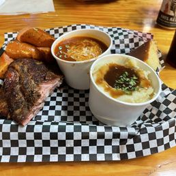 Brisket and kielbasa