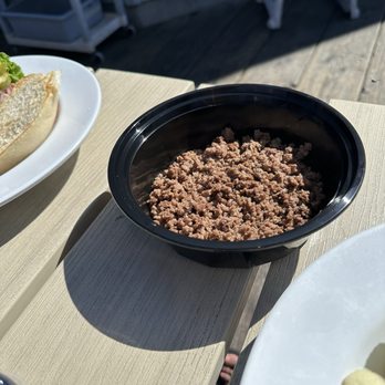 Mersea's - Puppy patty for the doggo. Big portion for him! - Bars Near Me - Avila Beach, California Mersea's - Puppy patty for the doggo. Big portion for him! - Bars Near Me - Avila Beach, California