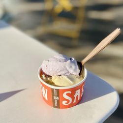 Salt & Straw - Vanilla Custard with Butterscotch Swirls, Honey Lavender