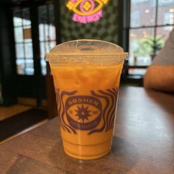 Goshen Coffee Roasters - Iced coconut milk latte - Coffee & Tea Near Me - St. Louis, Missouri Goshen Coffee Roasters - Iced coconut milk latte - Coffee & Tea Near Me - St. Louis, Missouri