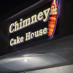 Chimney Cake House - Their sign in front