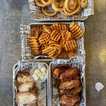 Goobne Chicken Fullerton - Onion rings, waffle fries, honey butter wings YUM and Soy Garlic (Medium) YUM - Korean Near Me - Fullerton, California Goobne Chicken Fullerton - Onion rings, waffle fries, honey butter wings YUM and Soy Garlic (Medium) YUM - Korean Near Me - Fullerton, California