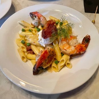 Cielo - Bucatini Carbonara & Prawns - Italian Near Me - Atascadero, California