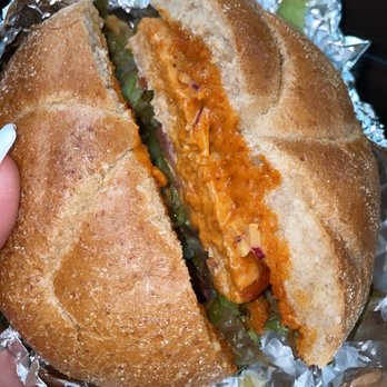 Ahmani’s Jus Juice - Salmon burger - Juice Bars & Smoothies Near Me - Brooklyn, New York Ahmani’s Jus Juice - Salmon burger - Juice Bars & Smoothies Near Me - Brooklyn, New York