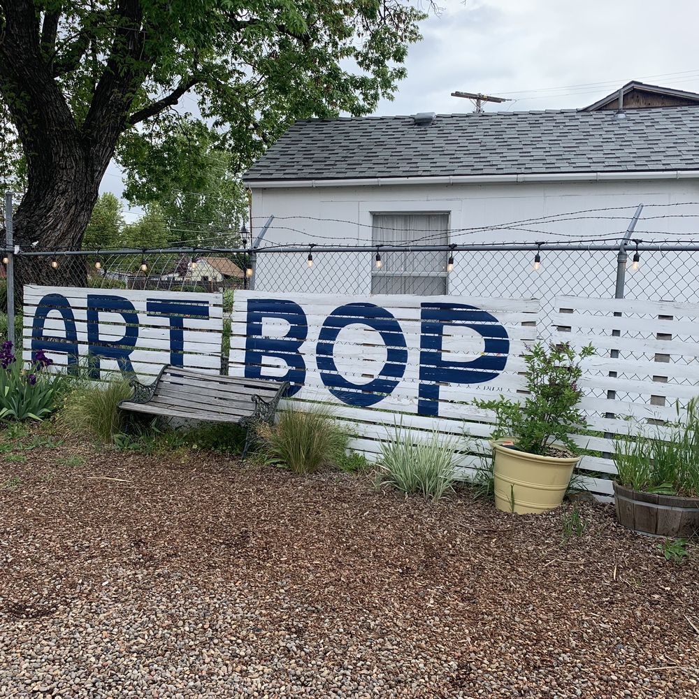 Art Bop Beer - a sign on the side of a building - Breweries Near Me - Talent, Oregon Art Bop Beer - a sign on the side of a building - Breweries Near Me - Talent, Oregon