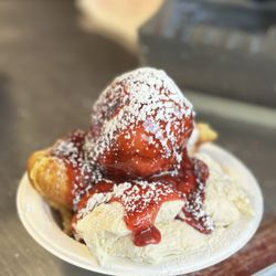 Aebleskiver + Vanilla Ice Cream