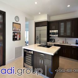 Armadi - Create a cozy atmosphere with a warm, inviting kitchen island design.