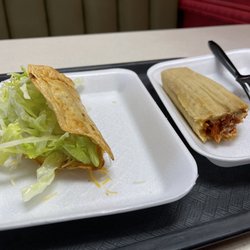 Beef taco pork tamale- just okay