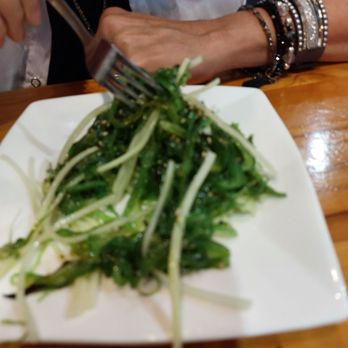 Sake House - Seaweed salad ($7) has sliced cucumber in it as filler - Japanese Near Me - Sanford, Florida Sake House - Seaweed salad ($7) has sliced cucumber in it as filler - Japanese Near Me - Sanford, Florida