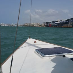 Coming back into the marina.