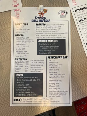 Menu photo 2 Shrimpy's Grill and Golf Gulf Shores, AL Menu photo 2 Shrimpy's Grill and Golf Gulf Shores, AL