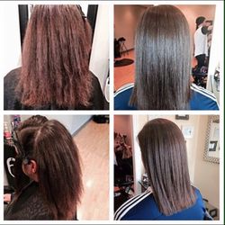 Split Endz - Before and after a Keratin Treatment. Get straighter, smoother locks for up to 5 months! Hair by Dair Spain