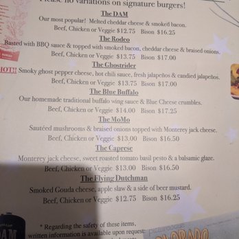 Dillon Dam Brewery - Menu - American Near Me - Dillon, Colorado