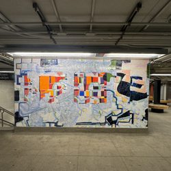 MTA - 68 Street - Hunter College Station - 68th St-Hunter Collage Subway Station (6) - Lisa Corinne Davis "Liminal Location" 2024, Mezzanine Downtown side