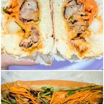 Phõ hanoi - Grilled Pork Banh Mi Sandwich $9.75...not the freshest pork chop! And they didn't put any Jalapenos; just Sriracha sauce. (2/5) - Vietnamese Near Me - New Hyde Park, New York Phõ hanoi - Grilled Pork Banh Mi Sandwich $9.75...not the freshest pork chop! And they didn't put any Jalapenos; just Sriracha sauce. (2/5) - Vietnamese Near Me - New Hyde Park, New York