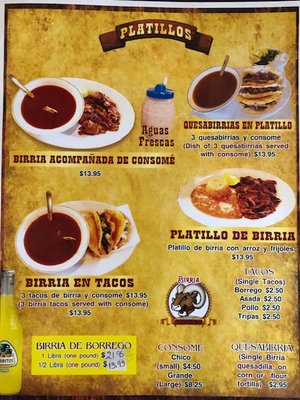 Menu photo 4 Birria El Borrego Bronco Tulsa, OK