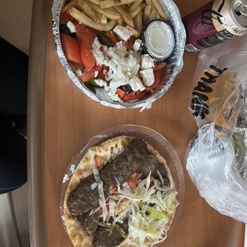 Eldorado Diner - Gyro the Sandwhich was on top the friends n shredded lettuce n onion slices! Gross! - Diners Near Me - Elmsford, New York