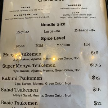 Menya le Nood - Menu - Ramen Near Me - Honolulu, Hawaii Menya le Nood - Menu - Ramen Near Me - Honolulu, Hawaii