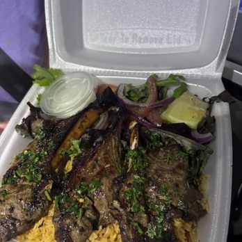 Gourmandize - Katy - Lamb chops over rice. - Mediterranean Near Me - Katy, Texas