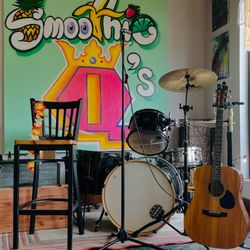 Smoothie Q's - Can you play? Pick one up and let er rip or even record your promo video for booking we've got the lights and it's free