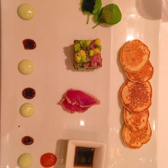 Geronimo - Tuna sashimi and tartare appetizer. - French Near Me - Santa Fe, New Mexico Geronimo - Tuna sashimi and tartare appetizer. - French Near Me - Santa Fe, New Mexico