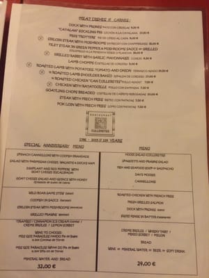 Menu photo 3 Can Culleretes Barcelona, B Menu photo 3 Can Culleretes Barcelona, B