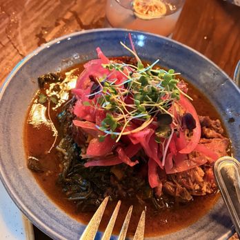 COMMUNION Restaurant and Bar - The collared greens with neckbone - Soup Near Me - Seattle, Washington