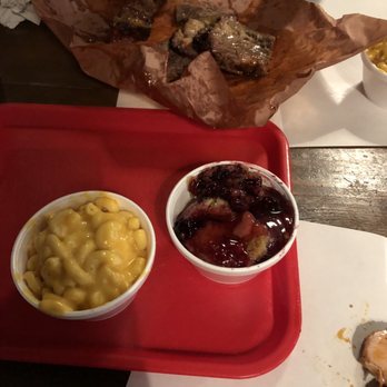 Cooper's Old Time Pit Bar-B-Que - Brisket Mac and blackberry cobbler - Barbeque Near Me - Austin, Texas Cooper's Old Time Pit Bar-B-Que - Brisket Mac and blackberry cobbler - Barbeque Near Me - Austin, Texas