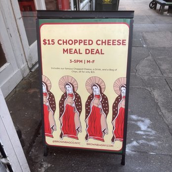 Brown Bag Sandwich - Chopped Cheese $15 Meal Deal - Sandwiches Near Me - New York, New York Brown Bag Sandwich - Chopped Cheese $15 Meal Deal - Sandwiches Near Me - New York, New York