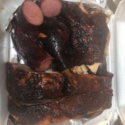 Blessed Hands and BBQ - Ribs and sausage
