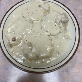 Billy's Cafe - Full order of sausage biscuits, and gravy, always an excellent choice! - Cafes Near Me - Omaha, Nebraska