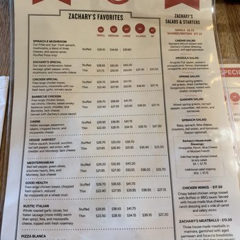 Zachary's Chicago Pizza - Menu - Pizza Near Me - Pleasanton, California Zachary's Chicago Pizza - Menu - Pizza Near Me - Pleasanton, California