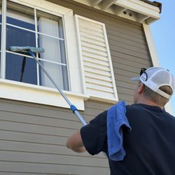 SGV Window Cleaning - Second story window cleaning with a pole