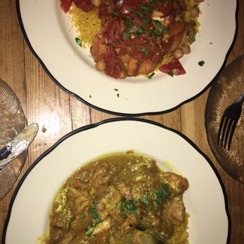 Hummus Kitchen - The spicy Moroccan fish and the chicken. - Middle Eastern Near Me - New York, New York