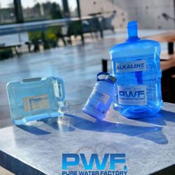 Pure Water Factory - 1/2 Sports Water Bottle & 5gal Jug