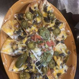 Steak nachos no sour cream
