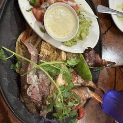 Shrimp brochette & combo fajita lunch special.