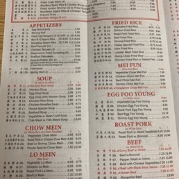 the menu of the restaurant the menu of the restaurant