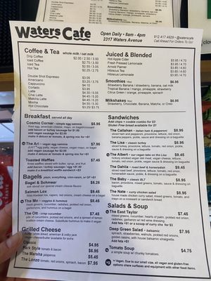 Menu photo 3 Waters Cafe Savannah, GA
