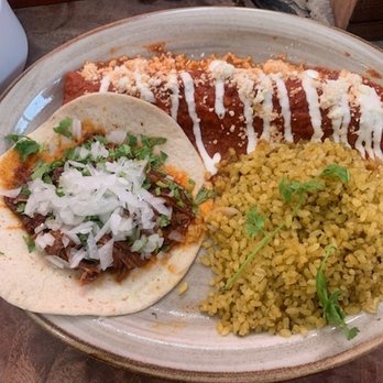 Lupe Reyes - This is the Enchilada and taco and rice combination - Mexican Near Me - San Juan, Puerto Rico Lupe Reyes - This is the Enchilada and taco and rice combination - Mexican Near Me - San Juan, Puerto Rico